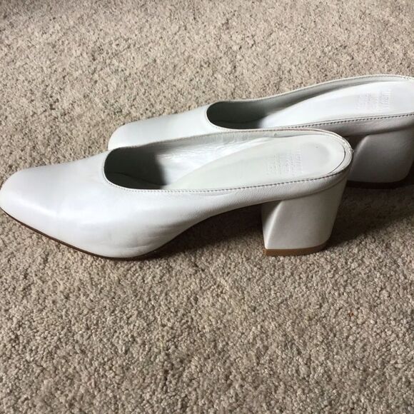 Maryam Nassir Zadeh White Mules Sleek Minimalist Design - Picture 3 of 12